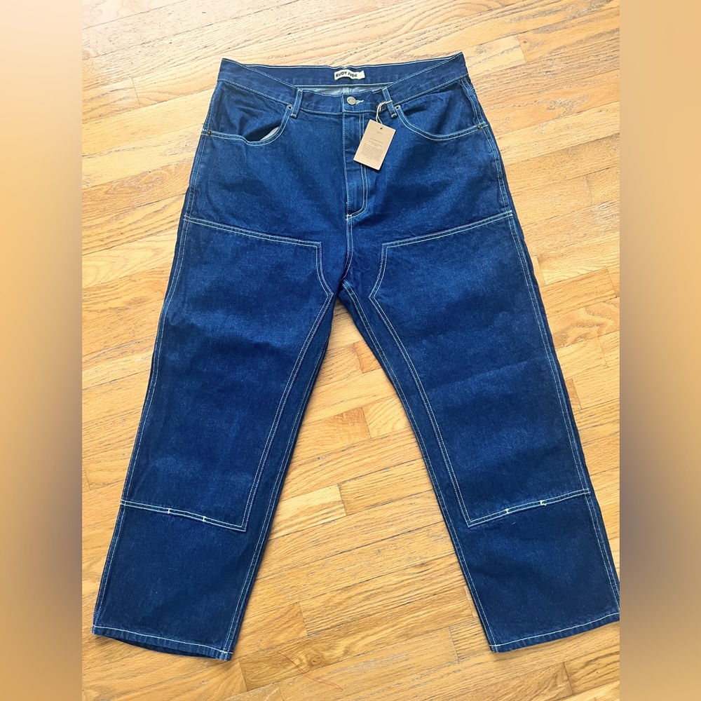 Rudy Jude size 6 utility jeans in classic indigo blue NEW
